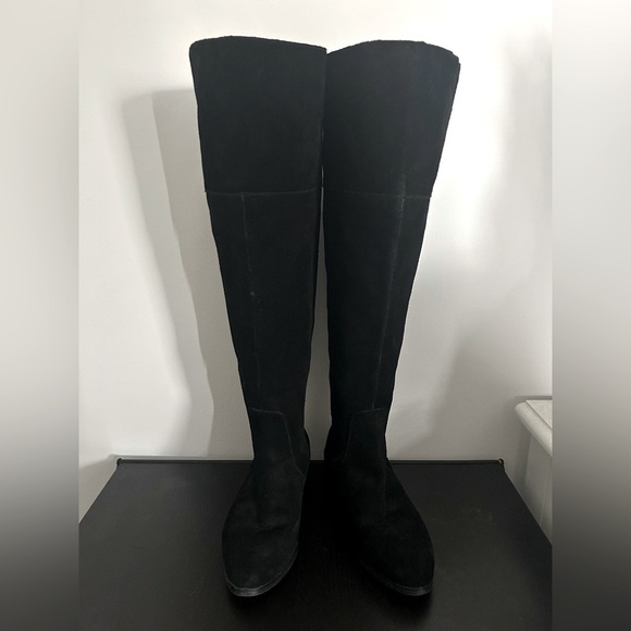Charles David: Reed Black Suede Over the Knee Thigh High Boots - Picture 2 of 5